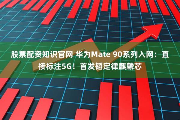 股票配资知识官网 华为Mate 90系列入网：直接标注5G！首发韬定律麒麟芯